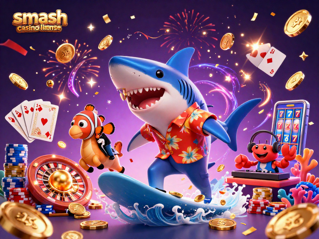 Surfez sur la vague des gains avec smash casino licence et des personnages ludiques.