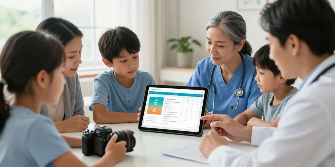Application aidant familial utilisée par une famille pour coordonner les soins d'un proche.